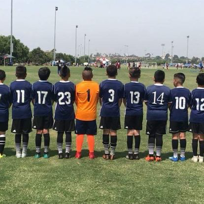 La Esperanza youth team lined up before a match