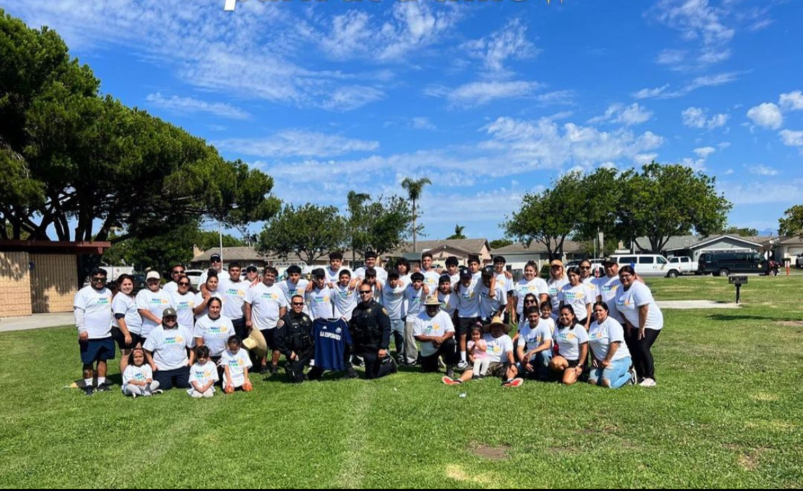 La Esperanza families and players gathered at a club event
